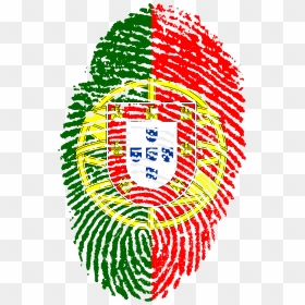 Portugal Flag Fingerprint, HD Png Download - portugal flag png
