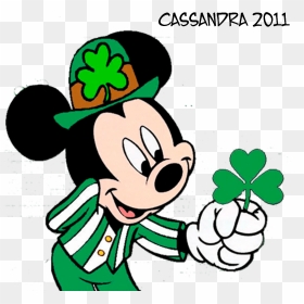 Mickey St Patrick S Day Wallpaper Wallpapersafari - Mickey Mouse St Patricks Day, HD Png Download - happy st patrick's day png