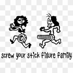 Bumper Sticker Funny Stickers For Cars , Png Download - Family Stick Figure, Transparent Png - png stickers