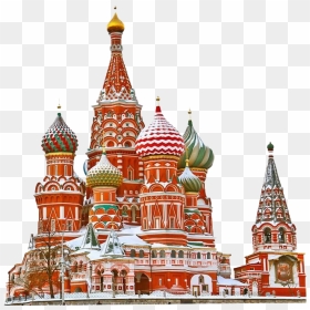 Russia Moscow Transparent - St. Basil's Cathedral, HD Png Download - lenin png