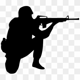 Soldier Silhouette Png Clipart - Soldier Clip Art, Transparent Png - guy with gun png