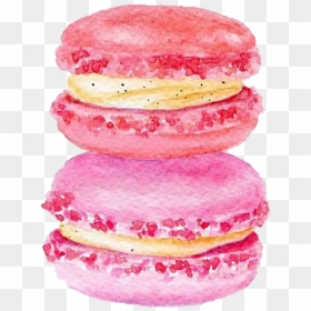 Cute Macaron Pink Sweet Watercolor , Png Download - Macaron Sticker, Transparent Png - macaron png