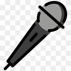Microphone Emoji Clipart - Scalable Vector Graphics, HD Png Download - microphone silhouette png