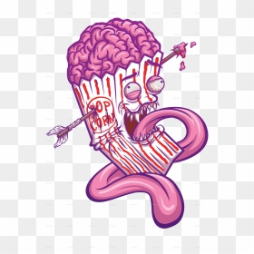 Popcorn Monster, HD Png Download - brain vector png