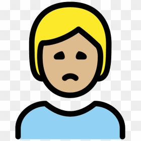 Person Frowning Emoji Clipart - Blond, HD Png Download - frowny face png