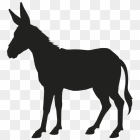 Donkey Mule Vector Graphics Clip Art Portable Network - Silhouette Donkey Png, Transparent Png - democrat donkey png
