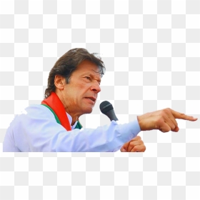 Imran Khan Pti On Stage With Mike Giving Speech Transparent - Imran Khan On Stage, HD Png Download - person talking png
