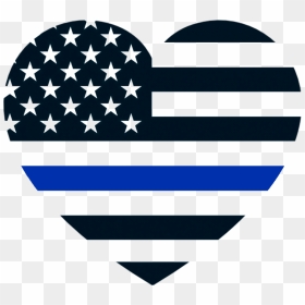 22 Jul - Thin Blue Line Flag Heart, HD Png Download - thin blue line png