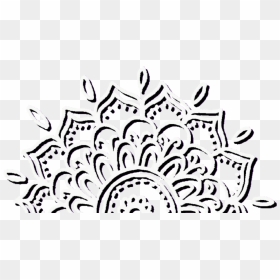 Transparent Mandala Clipart Black And White - Clipart Aesthetic Black And White, HD Png Download - white mandala png