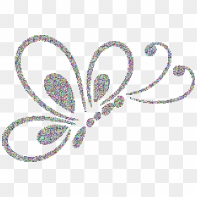 Prismatic Dots Butterfly Line Art 2 Clip Arts - Butterfly Outline Design, HD Png Download - dot line png