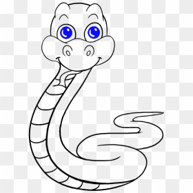 Picture Of A Cartoon Snake - ภาพ ลาย เส้น งู, HD Png Download - snake cartoon png