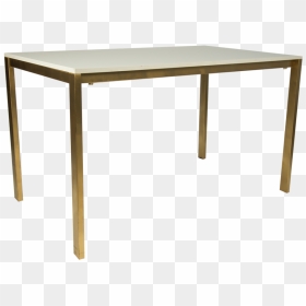 Kelli White And Gold Dining Table , Png Download - Coffee Table, Transparent Png - white table png