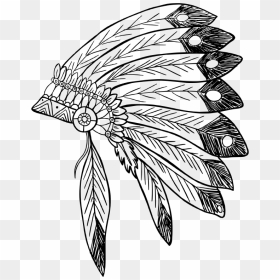 Native American Headdress Trace - Native American Headdress Clipart, HD Png Download - headdress png