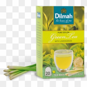 Pack Of Green Tea And Lemon Grass - Dilmah Green Tea Lemongrass, HD Png Download - lemongrass png