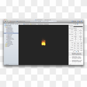 The Emitter Editor With Our Fire Template - Multimedia Software, HD Png Download - fire spark png