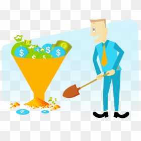 Cash In Sales Funnel, HD Png Download - pile of cash png