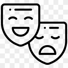 Theater-masks - Line Art, HD Png Download - theater masks png