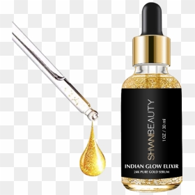 Indian Glow Elixir 24k Gold Serum - Gold Serum Png, Transparent Png - gold glow png