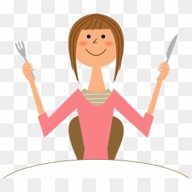 Woman Fork Table Knife Clipart - Health, HD Png Download - table clipart png