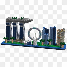 Lego Architecture Singapore Skyline, HD Png Download - lego blocks png