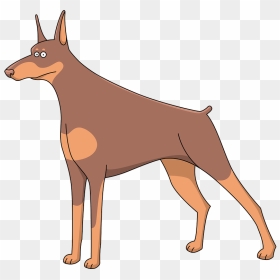 Doberman Clipart - Great Dane Cartoon Drawing, HD Png Download - doberman png