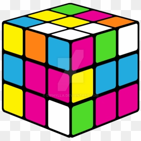 80s Transparent Neon - Neon Rubix Cube Clipart, HD Png Download - rubiks cube png