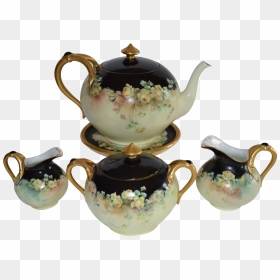 Limoges 7-piece Tea Set - Teapot, HD Png Download - tea set png