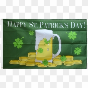 Happy Saint Patrick"s Day St Patrick"s Beer Flag - Happy St Patrick's Day Beer, HD Png Download - happy st patrick's day png