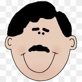 Transparent Mustache Clipart - Cartoon Man With Moustache, HD Png Download - mustache clipart png