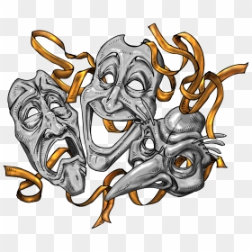Laughing Mask, HD Png Download - theater masks png