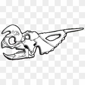 Einiosaurus Skull Diagram - Sketch, HD Png Download - skull drawing png