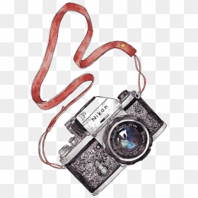 #polaroid #vector #illustration #pictureart #sketch - Camera With Strap Vector Png, Transparent Png - polaroid vector png