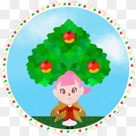 Animal Crossing Villager With Tree Design - Circle, HD Png Download - tree illustration png