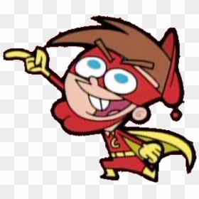 Timmy Wearing Red Dress - Timmy Turner Superhero Chin, HD Png Download - timmy turner png