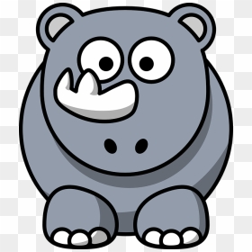 Cartoon Rhino, HD Png Download - baby face png