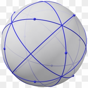 Spherical Polyhedron With Great Circles, 8 B - Great Circle Polyhedron, HD Png Download - great ball png