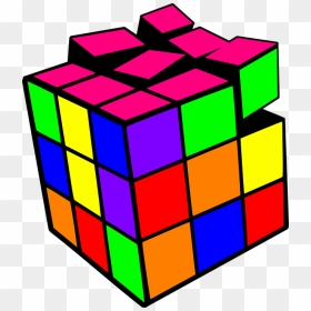 Neon Rubik's Cube Clipart, HD Png Download - rubiks cube png
