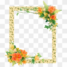 Marcos Para Fotos Con Flores - Flower Frames, HD Png Download - marcos para fotos png