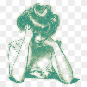 Green Blurry Sad Girl - I D Rather Take Coffee Than Compliments, HD Png Download - sad girl png