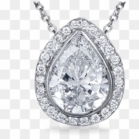 Pear Shaped Diamond Pendant - Necklace, HD Png Download - fancy shape png