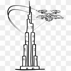 Aerial Photography Mapping Surveys Drone Operator In - Easy Burj Khalifa Drawing, HD Png Download - creepers png