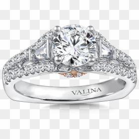 Valina Diamond Engagement Ring Mounting In 14k White/rose - Diamond Rings For Women Hd, HD Png Download - engagement png