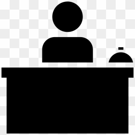 Front Icon Free Download Png And The - Silhouette Of Front Desk, Transparent Png - download.png