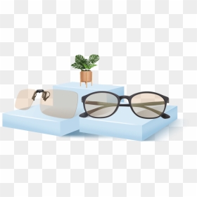 Blue Light Blocking Glasses And Clip On Eyeglasses - Coffee Table, HD Png Download - glass glare png