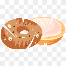 With Cream Cheese Image - Bagel Illustration Transparent Background, HD Png Download - bagels png