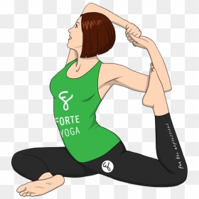 Mermaid Yoga Pose Front, HD Png Download - yoga pose png