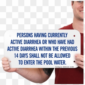 Person Having Diarrhea Not Allowed Pool Sign - Flesh, HD Png Download - not allowed sign png