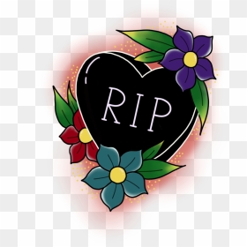 R I P Tattoo Style Illustration Candy Heart With A - Illustration, HD Png Download - candy heart png