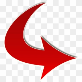Red Arrow Curved Downright - Red Arrow Gifs, HD Png Download - curved red arrow png