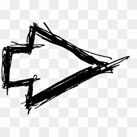Hand Drawn Arrow, HD Png Download - curved red arrow png